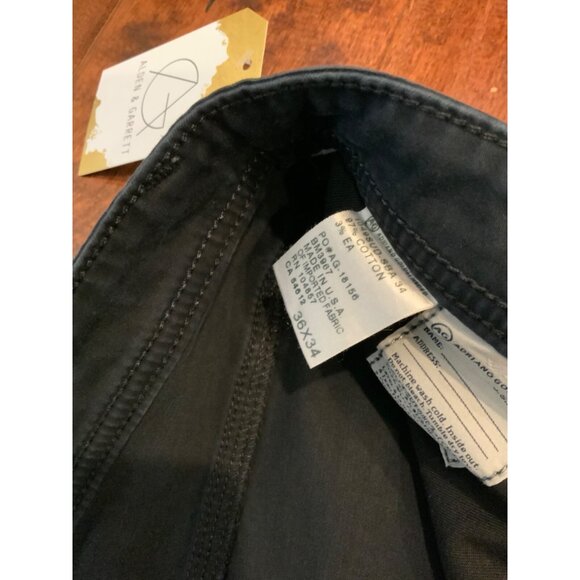 AG Adriano Goldschmied Protege Straight Leg Black Chino Pants, Size 36 - Picture 3 of 5